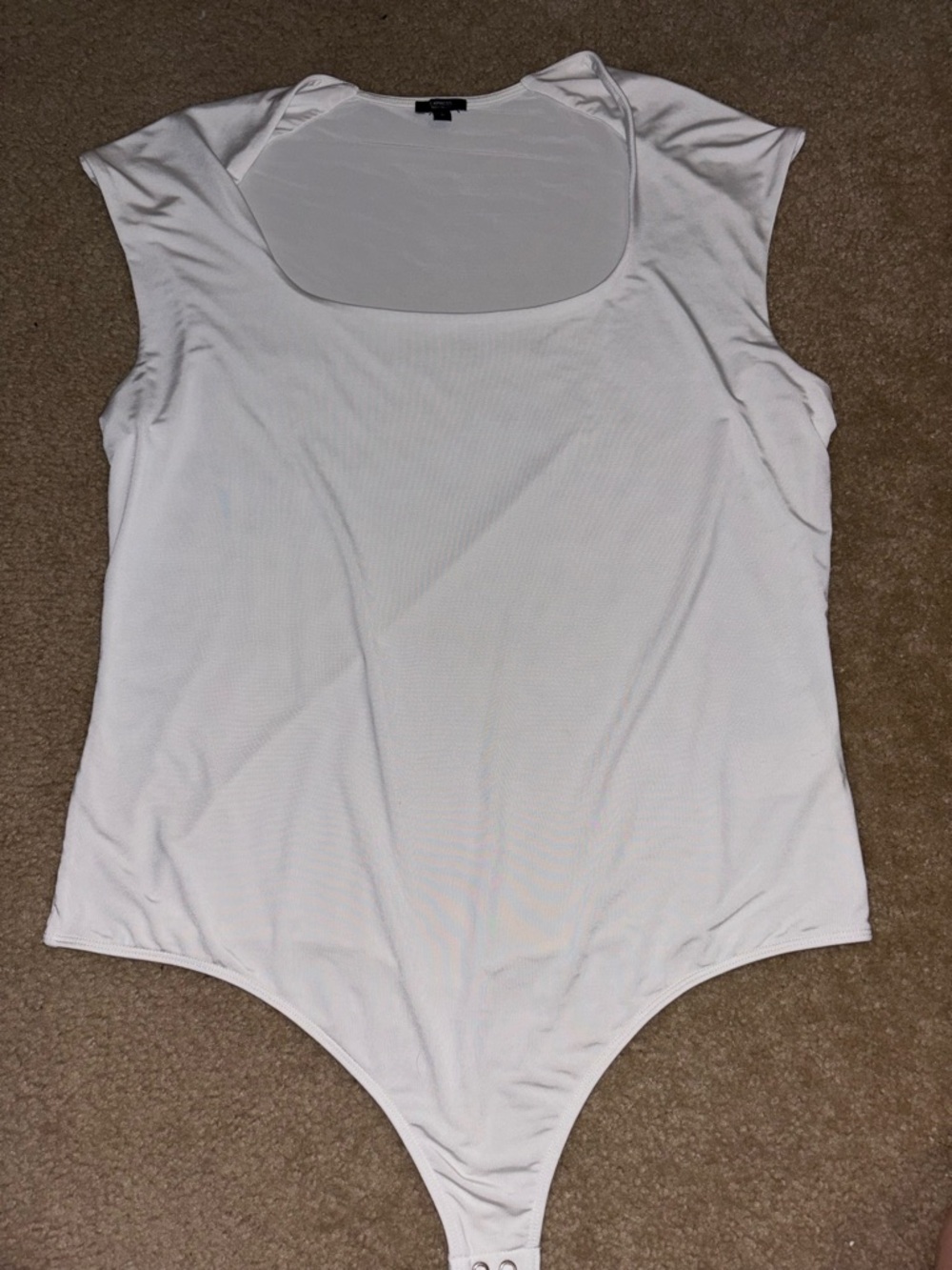 Express White Body Contour Scoop-Neck Top